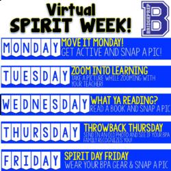 Kicking off our back to remote learning- Virtual Spirit Week 